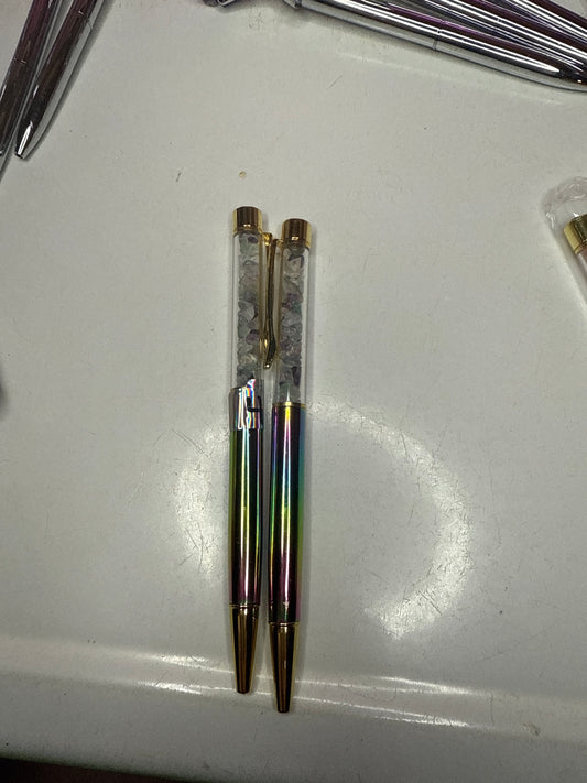 Rainbow fluorite pens