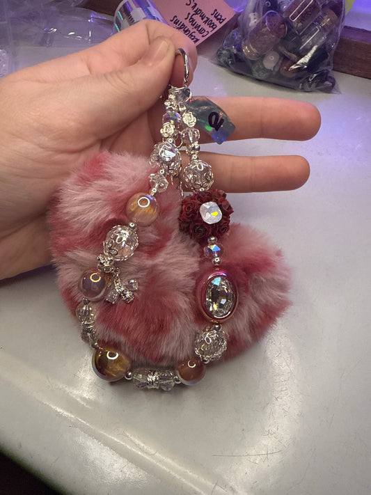Red keychain holder