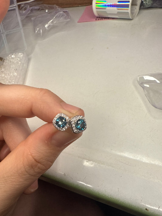 Blue topaz earrings