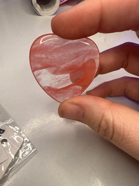 Pink banded worry stone