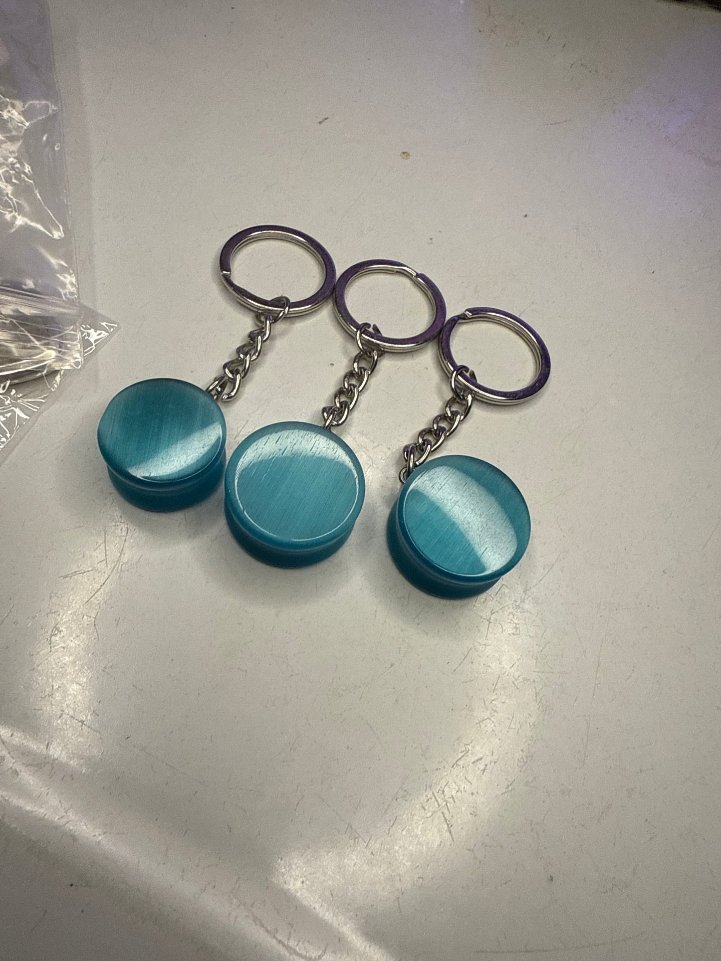 Blue yoyo keychain