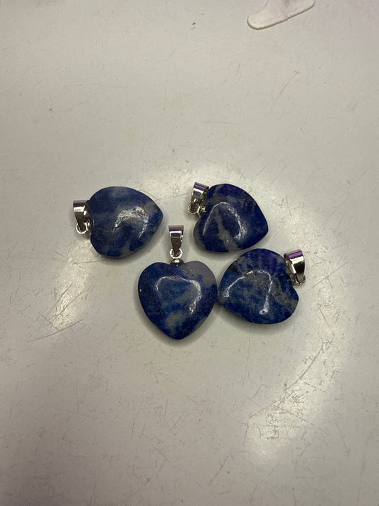 Lapis lazuli heart pendants