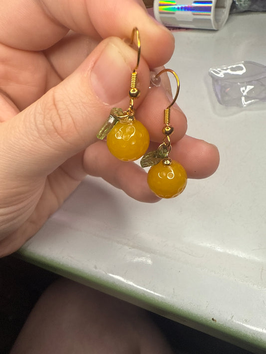 Orange earrings