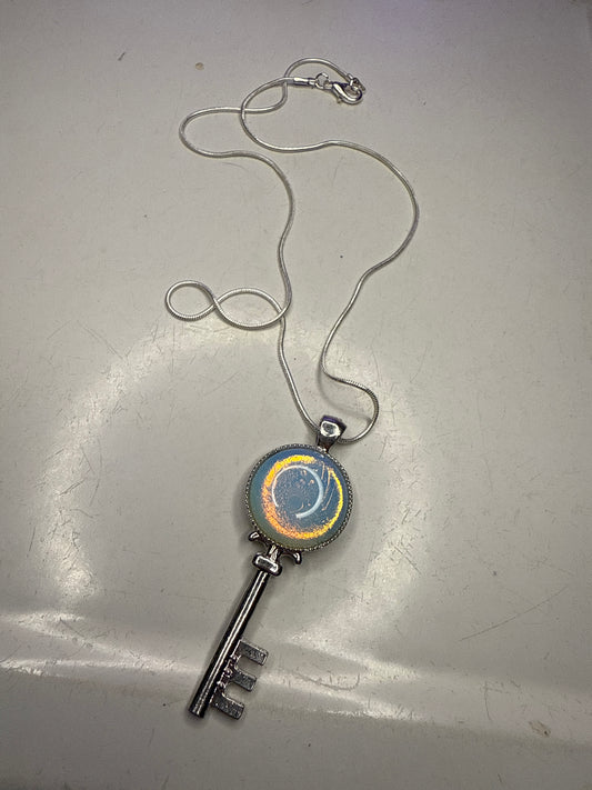 Opal key necklace