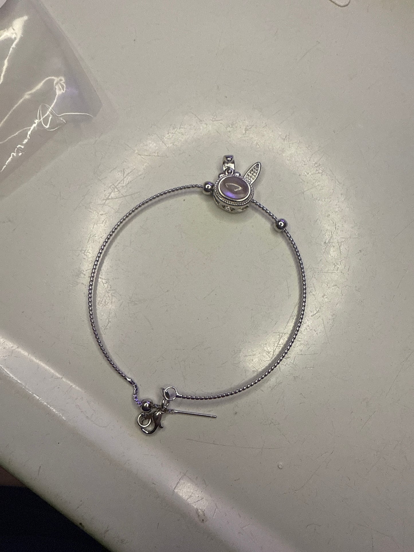 White moonstone bracelet