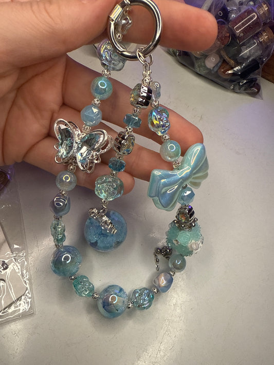 Baby blue keychain
