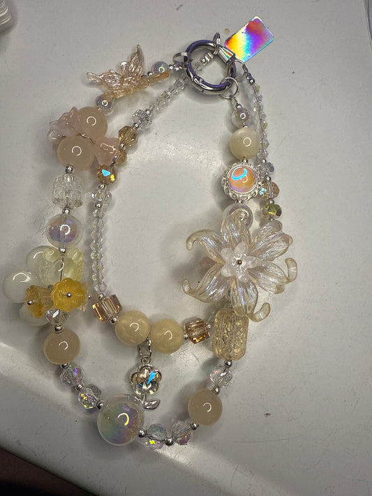 Orange citrine keychain